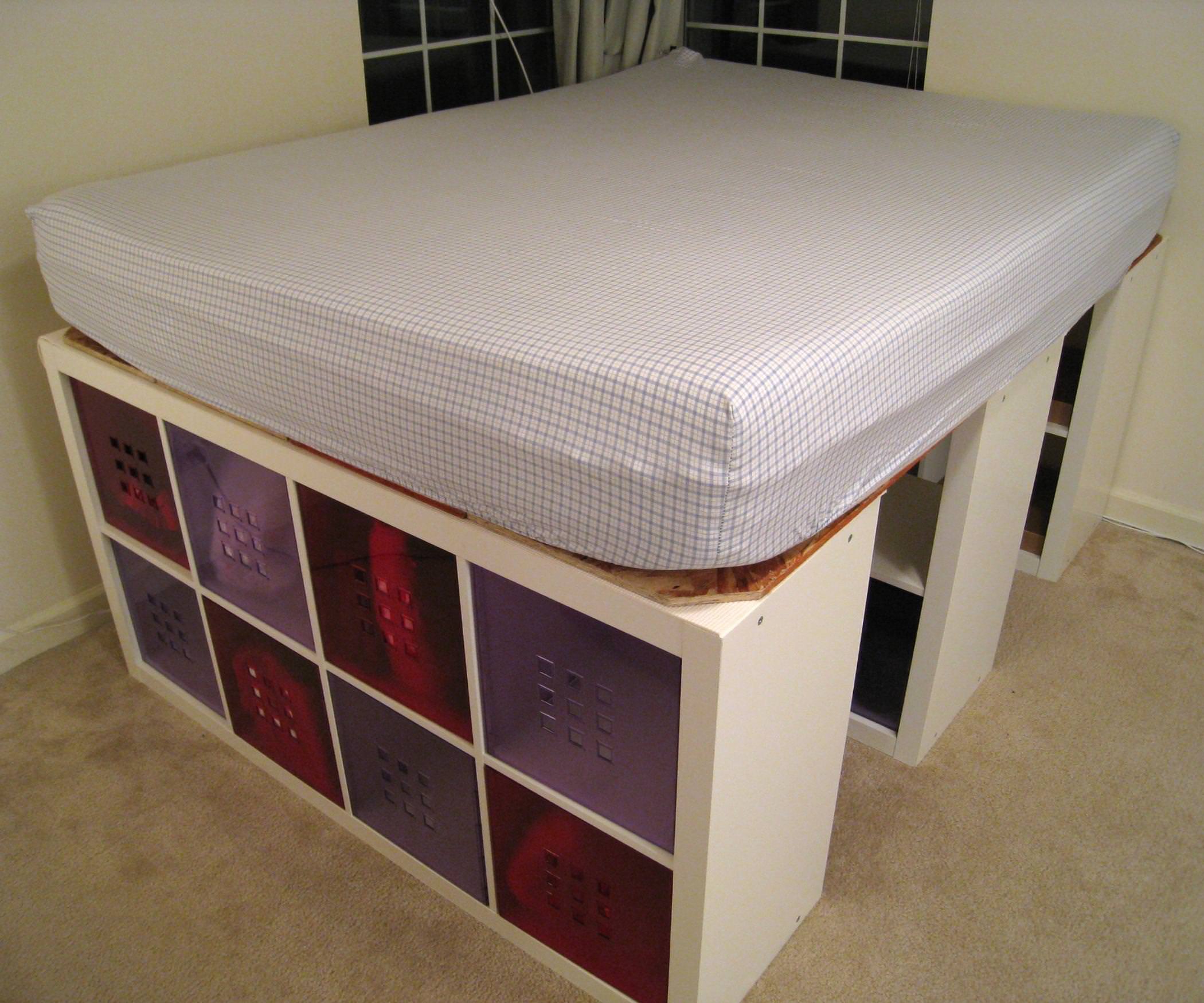 Image of: DIY Queen Bed Frame with Storage
