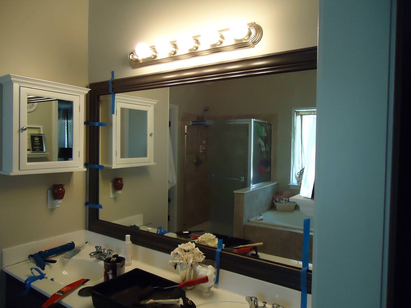 Image of: DIY Vanity Light Install