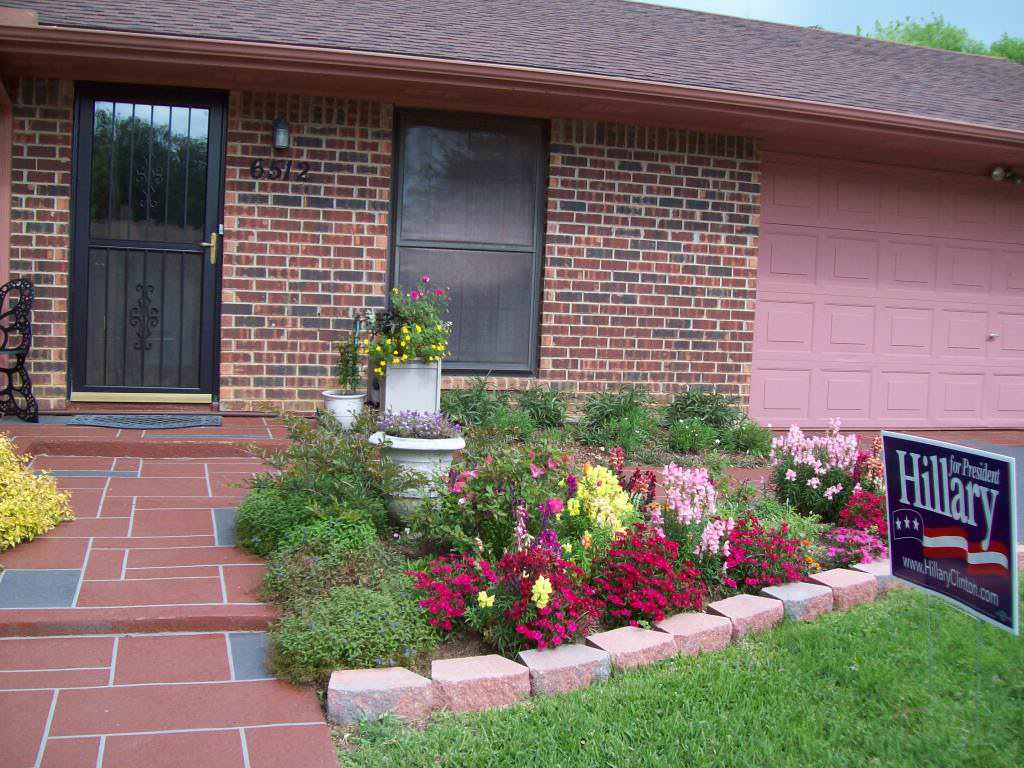 Flowers in Front of House