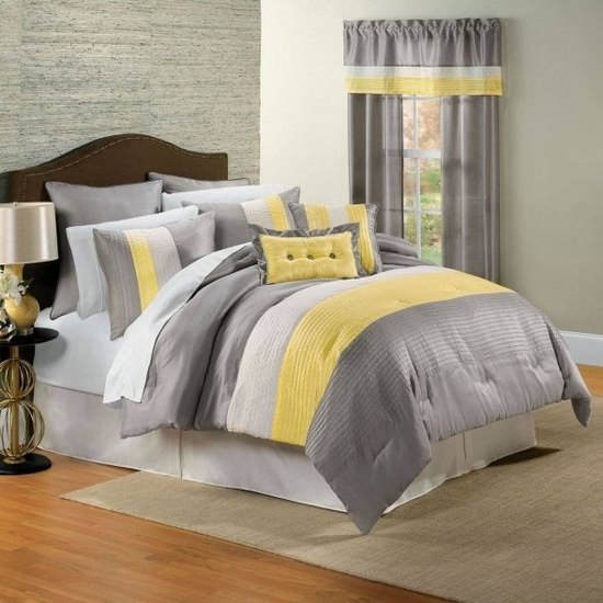 Image of: Gray-And-Yellow-Master-Bedroom