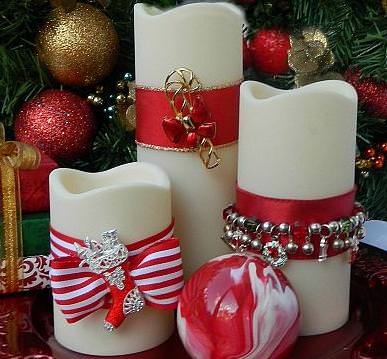 Image of: How-To-Decorate-A-Candle-With-Ribbon