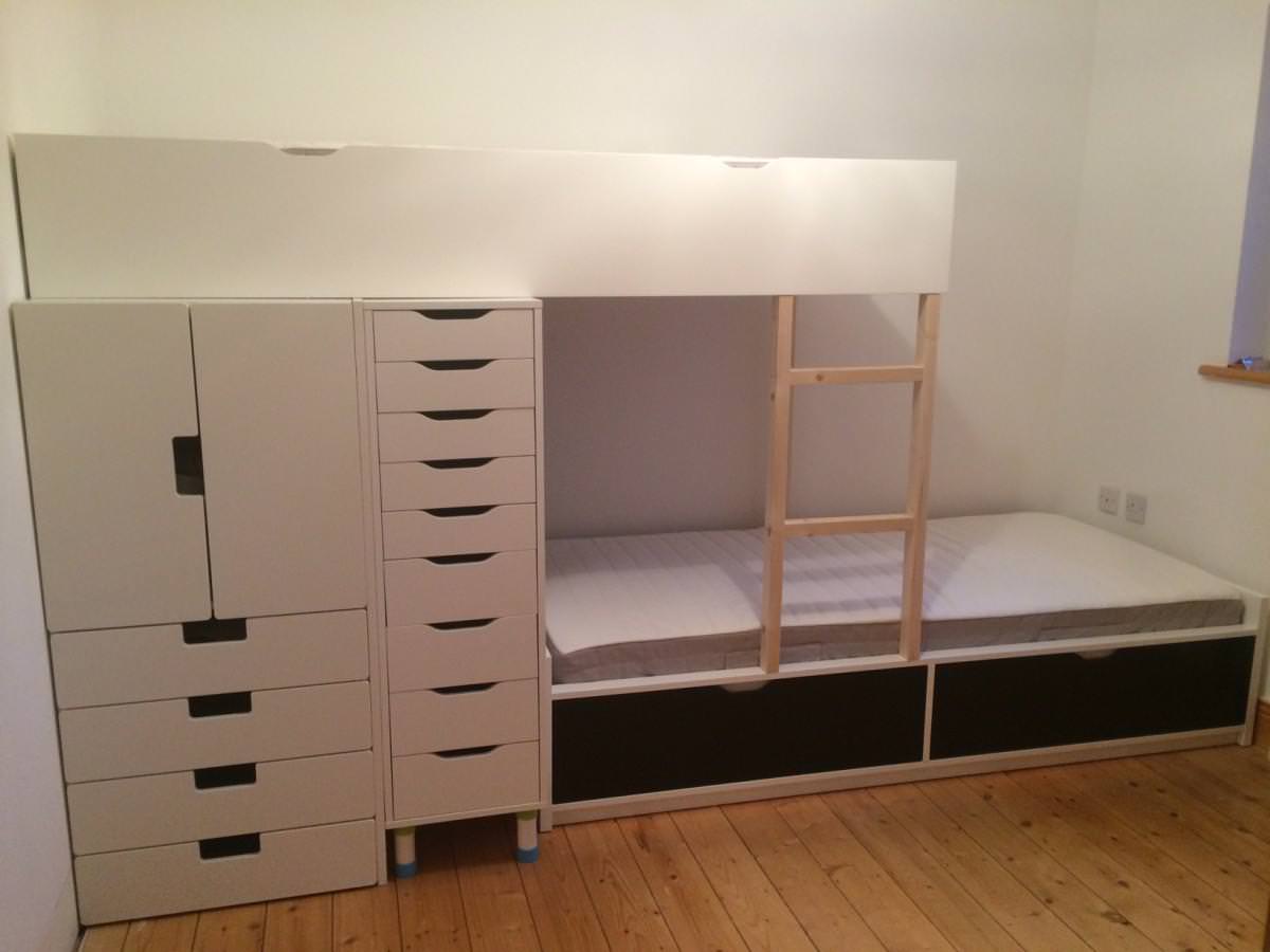 Image of: IKEA Cabinet Bed Hack