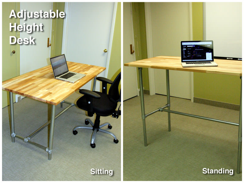 Image of: Ikea-Adjustable-Standing-Desk-Hack