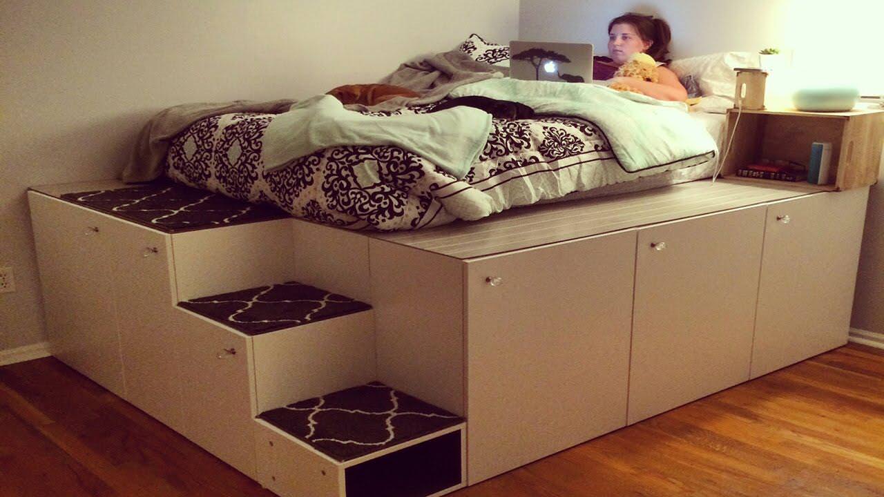 Image of: Ikea Hack Bed Storage
