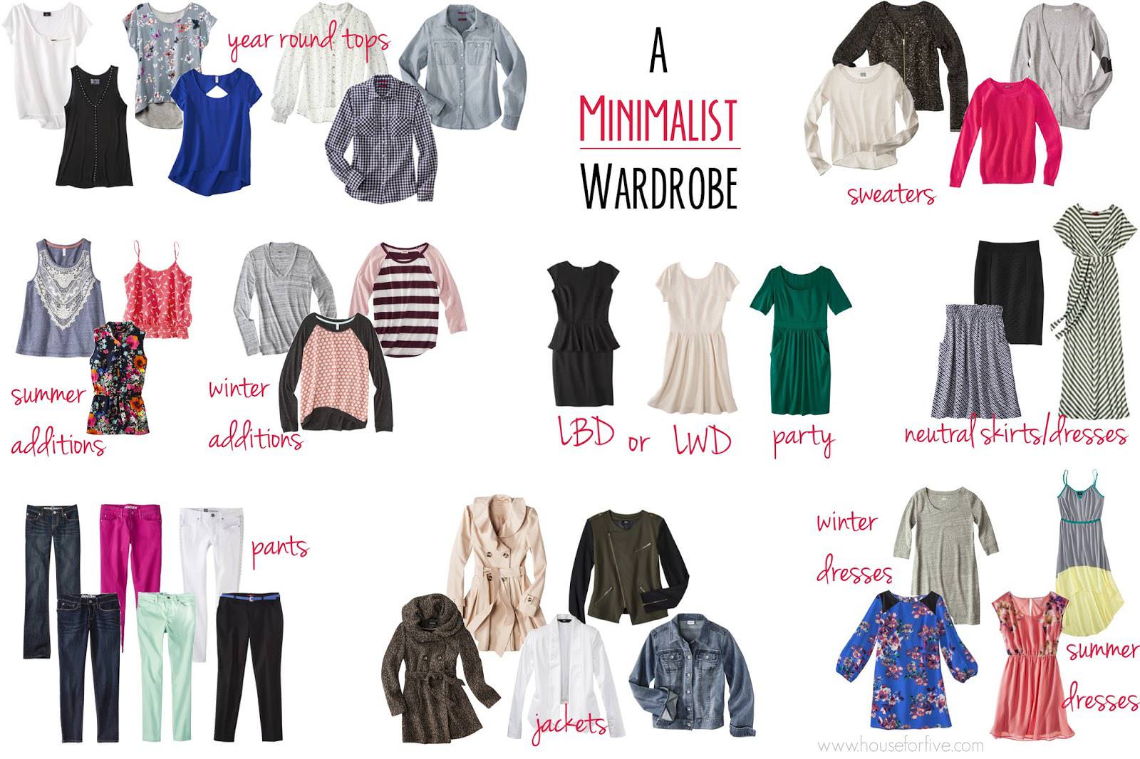 Image of: Minimalist Wardrobe List