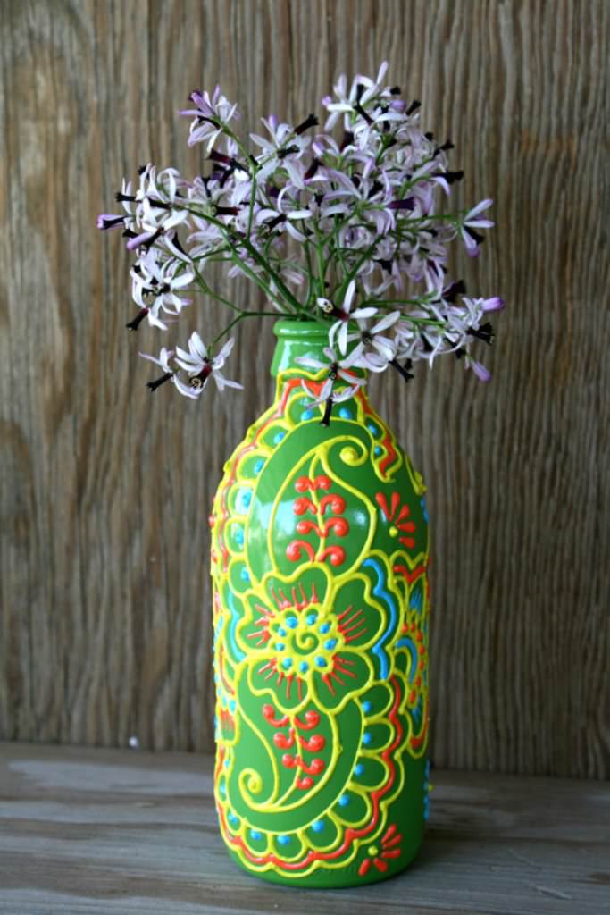 Image of: Painting-Glass-Vases-Acrylic-Paint