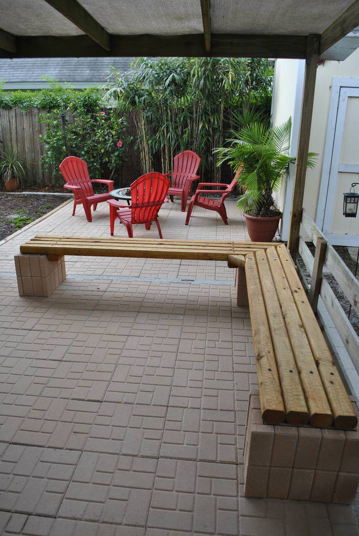 Image of: Patio Bench Seating