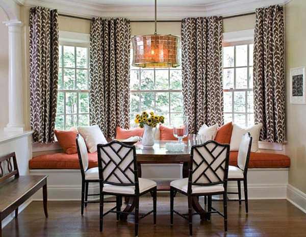 Image of: Window Treatment Ideas For Bay Windows With Window Seat