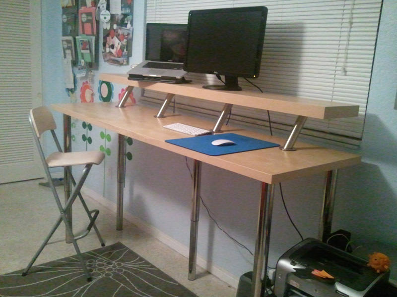 Image of: Wooden-Stand-Up-Desks