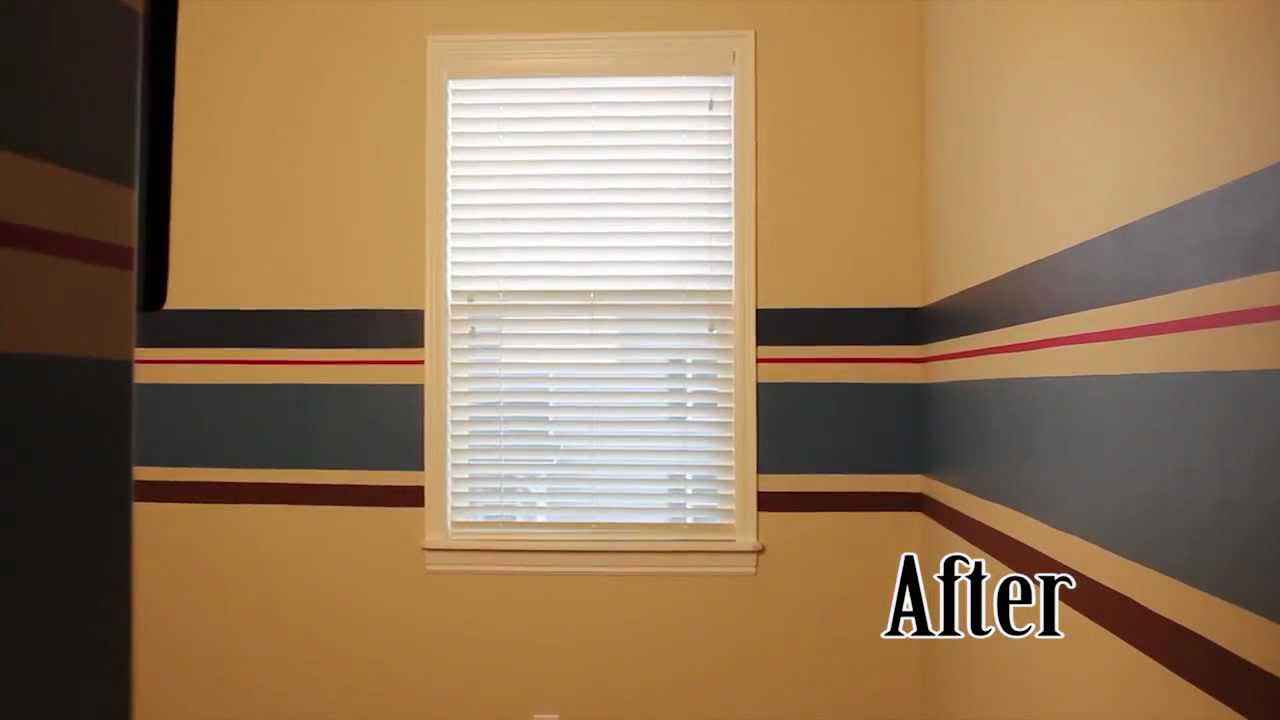 Image of: How To Paint Horizontal Stripes On A Wall Video