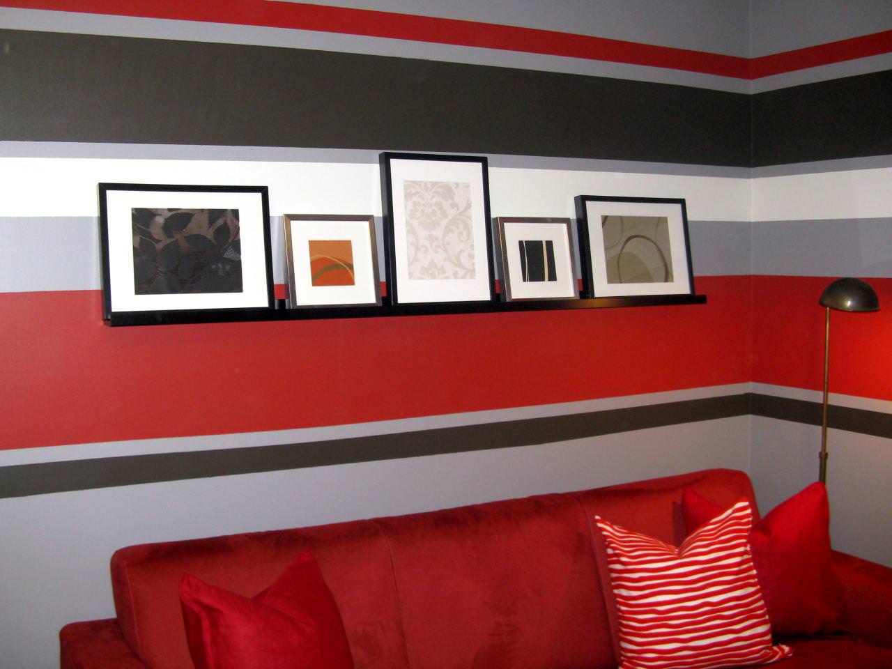 Image of: How To Paint Horizontal Stripes On A Wall Without Bleeding