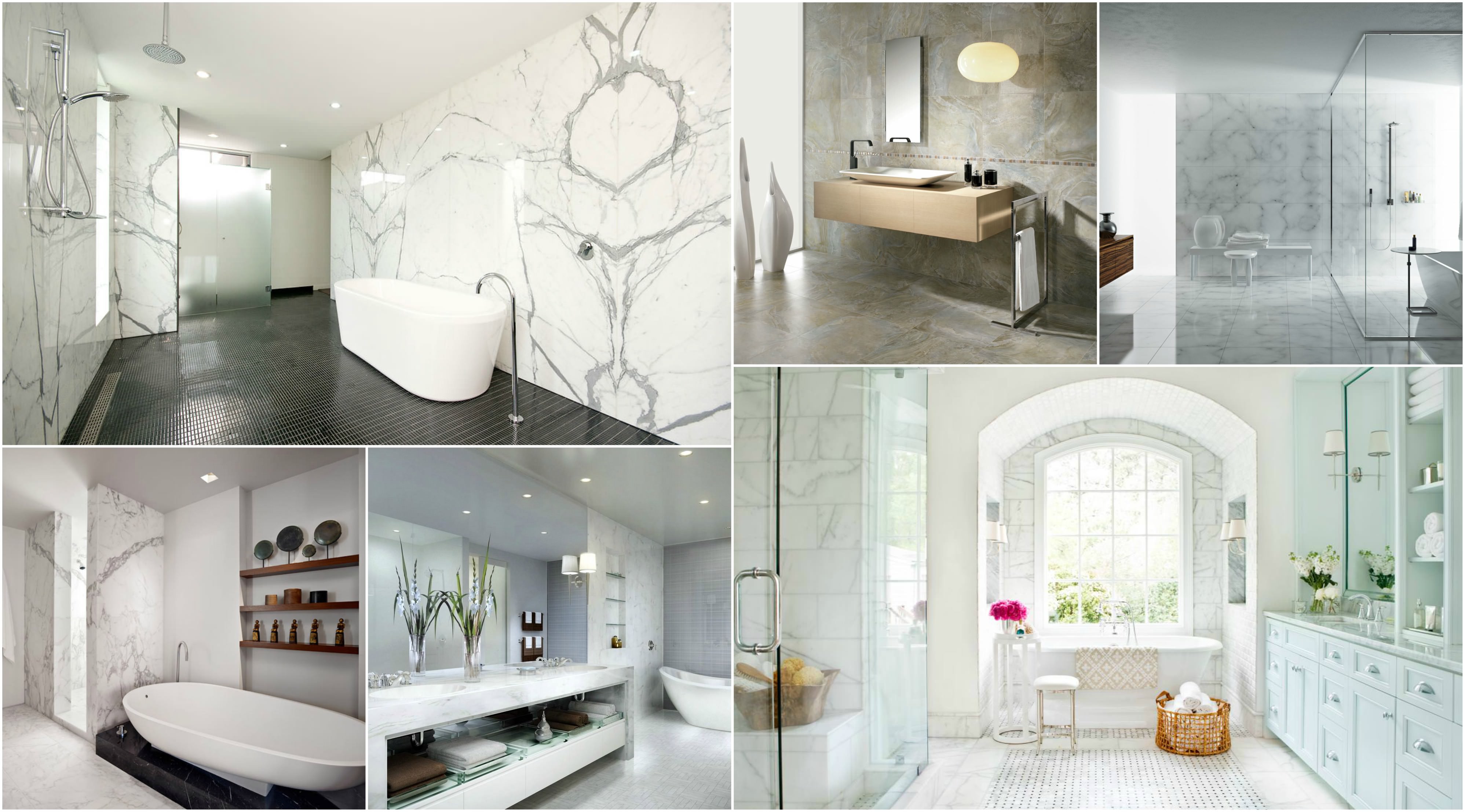 Image of: Marble Bathrooms