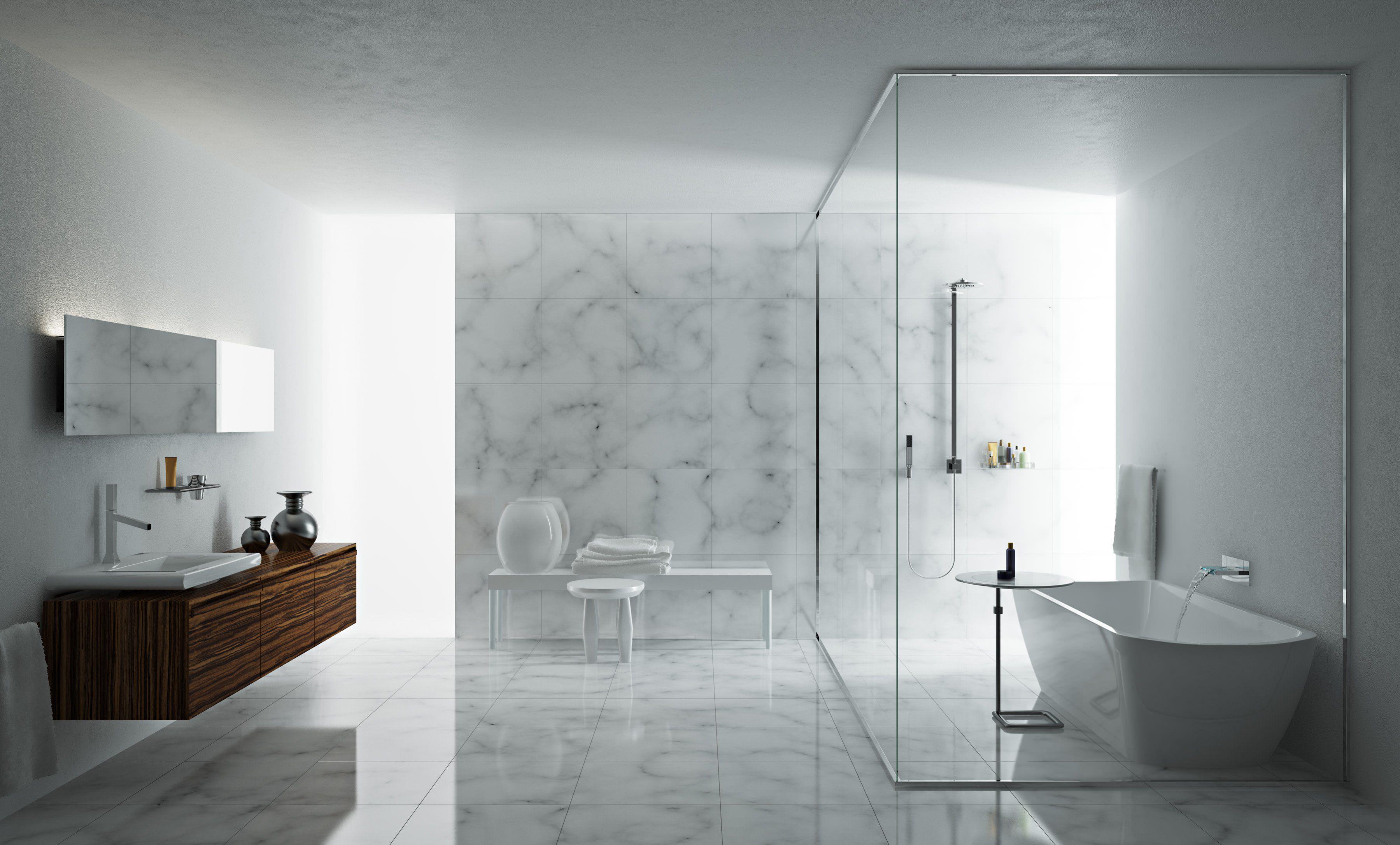 Image of: Marble Showers
