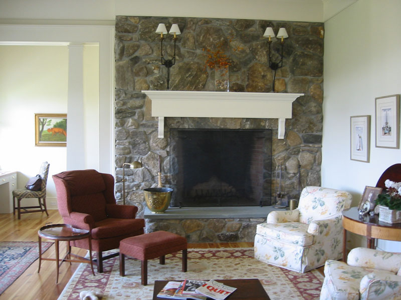 Image of: Natural-Stone-Fireplace-Design