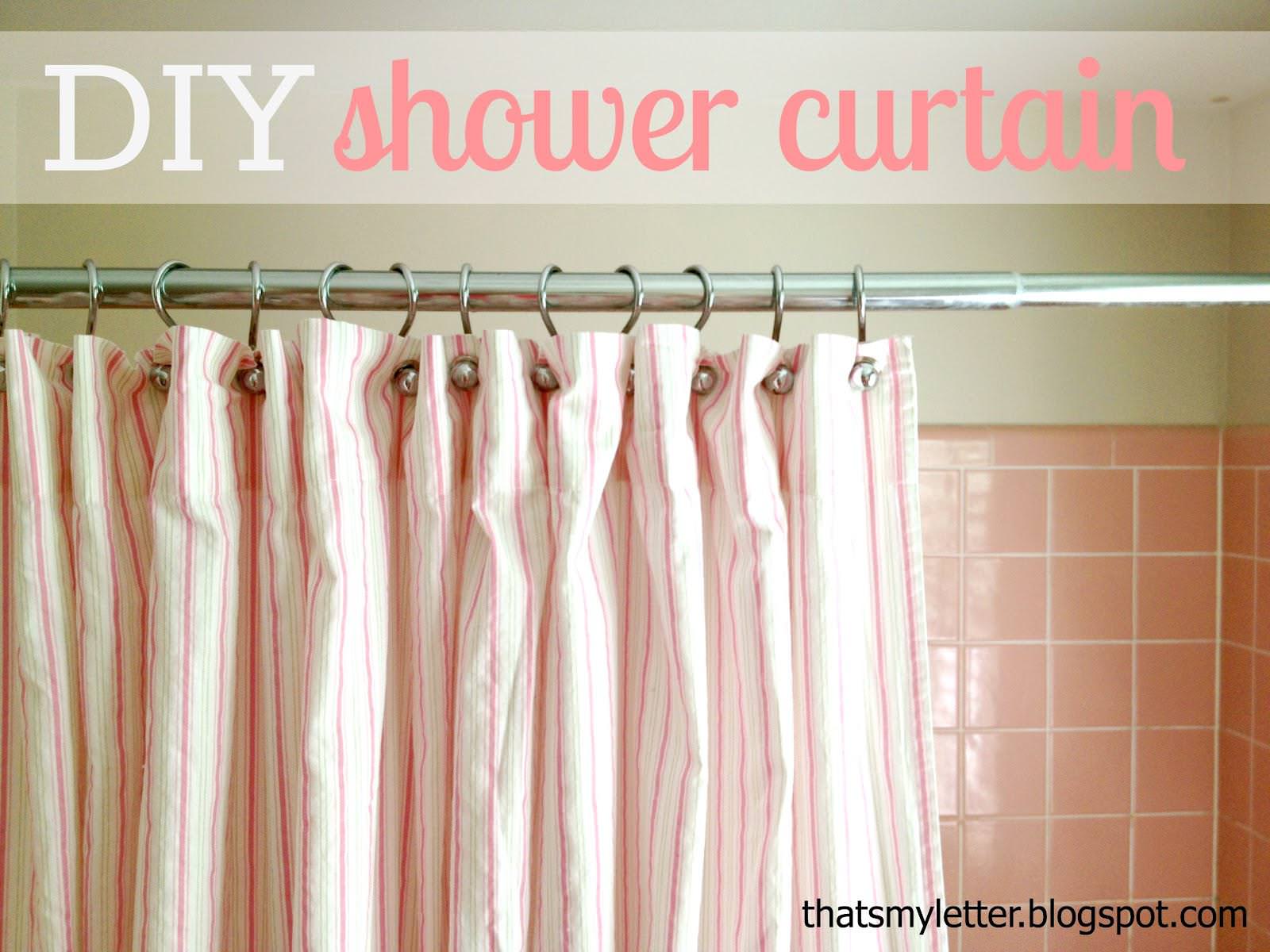 Image of: diy-shower-curtain-from-sheet
